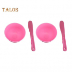 2 tk Silikoonist N&auml;omaski Segamiskauss koos Pulkadega Naised DIY N&auml;osavi Segamiskauss Professionaalne Kodu Salong Ilu Nahahooldus Segamisriistade Komplekt roosa