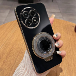 Galvaniseeritud voolava liiva hoidikukate Oneplus 13R 1+13 jaoks, kommiv&auml;rvi galvaniseeritud silikoonist pehme TPU-stendiga tagakaas Oneplus ACE 5 Pro ACE5 3V jaoks oneplus ACE 5 roosa