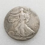 Antiikne 1906. aasta Ameerika Vabadussammas h&otilde;bedollarine m&auml;lestusm&uuml;nt, l&auml;bim&otilde;&otilde;t 39 mm null