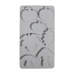 Moule en silicone - Champignons, citrouilles et feuilles - 7 formes