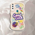 Maalitud mustriga Suure Laine &Auml;&auml;r Pehmest Silikoonist Materjalist Makroon Telefoni&uuml;mbris P&otilde;rutuskindel Kaitsev Kummist Kest iPhone'ile Huawei Honorile Infinixile Tecnole Tecno Spark Go 2025 valge