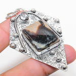 Septerian Stone, White Topaz 925 Sterling Silver Jewelry Pendant 2.96 z3w32