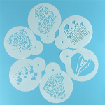 6 tk/komplekt valentinip&auml;eva meisterdamise koogi &scaron;abloonid Airbrush-maalimise kunstivormid