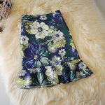 Naiste lillelised seelikud suvine korea mood k&otilde;rge v&ouml;&ouml;kohaga slim l&uuml;hike seelik S