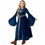Kids' Retro Palace Ball Costume Trompet Sleeve Cosplay &ndash; Euroopa keskaegne stiil Size 150cm tumesinine v&auml;rv