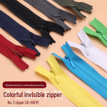 N&auml;htamatu nr. 3 v&auml;rvilist nailonist suletud t&otilde;mblukku r&otilde;ivaste ja aksessuaaride jaoks 08# Navy Blue*Net length 16cm