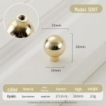 Kuldne &uuml;mmargune &uuml;he auguga luksuslik sahtli k&auml;epide moodsate lihtsate riidekappide jaoks