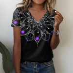 Naiste T-s&auml;rk 3D Moeprintiga Gradient Suvine Harajuku T-s&auml;rk Suurem&otilde;&otilde;duline s&auml;rk Naistele Riietus Uued l&uuml;hikeste varrukatega V-kaelusega topid XXL