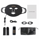 4 v&auml;rvi LED n&auml;omask 240 valgusdioodiga, fototeraapia, rasukontroll ja nahka helendav, v&auml;hendab kortse ja akne hooldus n&auml;o noorendamiseks must