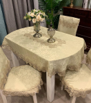 Euroopa pitsist &uuml;mmargune laudlina elutuppa ja hotelli - Elegantne kerge luksuskangas 155x215cm Oval