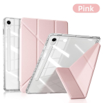 Y-kujuline l&auml;bipaistev &uuml;mbris Samsung Galaxy Tab A9 8,7-tollisele A9 Plus S9 11&ldquo; S9 FE 10,9&rdquo; S9 FE Plus S9 Plus 12,4&rdquo; tahvelarvutile, pliiatsihoidikuga kaanega Tab S9 Plus /S9 FE Plus 12.4'' roosa