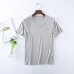 Meeste &uuml;lisuur modaal T-s&auml;rk, l&uuml;hikeste varrukatega V-kaelusega T-s&auml;rk, vabaaja suvine klassikaline p&otilde;hiline T-s&auml;rk ( L-8XL) 8xl