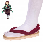 Anime Demon Slayer Cosplay Kingad Kimetsu No Yaiba Kamado Tanjirou Puukingad Sandaalid Kamado Nezuko Geta Kochou Shinobu pl&auml;tud 44-45 veinipunane v&auml;rv