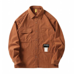 Tekstuur S&auml;rk Meeste Jaapani Retro Tide T&ouml;&ouml; S&auml;rk Mood Meeste S&auml;rgid Lahtine Pikkade varrukatega S&auml;rk Mitmek&uuml;lgne L pruun