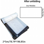 Veekindel pol&uuml;et&uuml;leenkile present &ouml;&ouml;silmustega v&auml;listingimustes kasutamiseks 2*5m