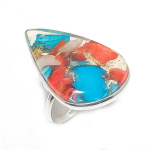 Spiny Oyster Handmade 925 Sterling Silver Jewelry Ring Size 7 c5k69