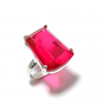 Pink Rubillite Handmade 925 Sterling Silver Jewelry Ring Size 9 r5o39