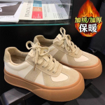 Sametist retro Saksa treeningjalatsid naistele 2025 s&uuml;gis-talv uus &otilde;huke samet &uuml;mara ninaga paksu tallaga v&auml;rvidega sobitatav mitmek&uuml;lgne sport ja vaba aeg 40