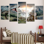 HD-prinditud dinosaurustega k&otilde;ndimine R&uuml;hmmaali l&otilde;uend Prindi ruumi sisekujundus prindi plakat pilt l&otilde;uend 20x35cm*2 20x45cm*2 20x55cm*1