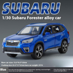 1/30 m&otilde;&otilde;tkava Subaru Forester maastiku-SUV s&otilde;iduk sulamist survevalu auto mudel heli ja valgusega kogumiseks hobi kaunistuseks p&uuml;hadekingitus sinine