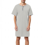 Meeste &uuml;hev&auml;rviline puuvillane l&uuml;hikeste varrukatega pidžaama n&ouml;&ouml;bitava kraega pikk l&otilde;dva l&otilde;ikega pidžaama koduriietus XXXL