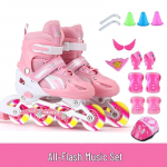 Reguleeritavad v&auml;lkrulluisud komplekt algajatele lastele Large (37-42 adjustable)