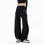 Spordip&uuml;ksid Naiste vabaaja uued elastsed taskud sirge toruga lahtised sanitaarp&uuml;ksid Trendikas laia s&auml;&auml;rega p&uuml;ksid L