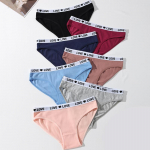 7 tk/komplekt Naiste puuvillased alusp&uuml;ksid Seksikad pehmed triibulised alusp&uuml;ksid armsad kirjaga t&uuml;drukute p&uuml;ksid Naiste hingav stret&scaron;pesu XS-XL XS