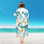 T&auml;iskasvanu ja lapse kiiresti kuivav kapuutsiga mikrokiust rannar&auml;tik hommikumantel Microfiber Towel Fabric Adult 110*75CM