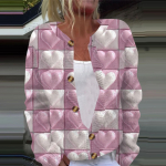 Naiste vabaaja mood tr&uuml;kitud pikkade varrukatega kardigan-n&ouml;&ouml;biga jakk L