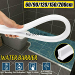 Libisemiskindel 5 suurust Valge Vannitoa Veepiiraja &Uuml;levoolu Du&scaron;ikaitse Kummist Tamm Silikoonist Veeblokeerija Kuiva ja m&auml;rja eraldamine Kokkupandav 90cm