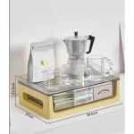 Diivanilaud tolmukindel tassi hoiukarp Plastikust mitmekihiline l&auml;bipaistev hoiurest Sahtlit&uuml;&uuml;pi kontorifailide hoidla 1 level valge