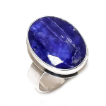 Sapphire(Simulated) 925 Sterling Silver Jewelry Ring Size 9 r0b92