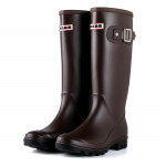 Naiste vihmasaapad libisemiskindlad k&otilde;rged saapad &uuml;hev&auml;rvilised veekindlad jalatsid &uuml;mara ninaga naiste kummikud 36RU/CN37 pruun