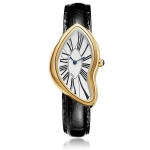 PINTIME Keskaegne Krahh Loov Sulav Keerdunud Kell Ehtne Nahkmees Kell Luksuslik Meeste Kell kuld