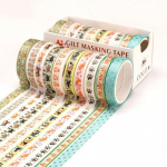 10 Rolls Stars Washi teip Dekoratiivne kleeplint Kooliajakirjatarbed Kuldfoolium Scrapbooking Kawaii kirjatarvete maalriteip