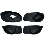 AINULT 4-ukseline pehmest nahast ukse k&auml;etoe kate VW Golf 4 MK4 Bora Jetta 1999 - 2005 auto ukse k&auml;etoe paneeli nahakatte trimmile LHD Black -blue line