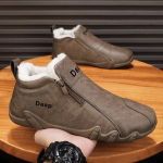 Meeste kingad Talvised sametist paksendatud soojad puuvillased kingad Meeste libisemiskindlad lumesaapad Meeste kerged madala &uuml;laosaga nahast kingad 40