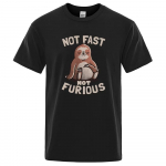 Not Fast Not Furious Kawaii Sloth Print Clothing Meeste T&auml;navasuured T-s&auml;rgid Hingav puuvillane T&auml;navar&otilde;ivad Loominguline T-s&auml;rk XXXXXL