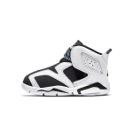 Air Jordan 6 Retro Little Flex TD Valge Must Beebi Tossud Puht-Plaatina CT4417-100 23.5