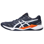 Asics Gel-Tactic 12 meeste s&uuml;nteetilisest nahast mitmek&uuml;lgsed, mugavad ja vastupidavad treeningjalatsid, mustad, valged ja oranžid 1073A058-402 36