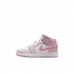 Air Jordan 1 Mid GS P&auml;rlroosa Valge Laste Tossud Keskmiselt Pehme Roosa DQ8423-600 38.5