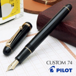 Pilot Custom 74 t&auml;itesulepea Must Lai Laiune Otsik FKKN-12SR-BBB koos konverteriga
