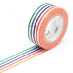 Masking Tape MT Kids Lignes multicolores - colourful border mitmev&auml;rviline