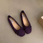 Moodne S&uuml;gis Naiste Lamedad Kingad Moodne Kommi V&auml;rvi Daamide Vabaaja Baleriinad Kingad &Uuml;mara Varba Madal Vabaaja Slip-On Blate Kingad Uus Naine 38 lilla