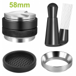 5 tk espressotarvikute komplekt, kohvijaotur ja tampija tasandaja, WDT t&ouml;&ouml;riist ja doseerimiskoonuse komplekt sobib 51/53/58 mm 58mm