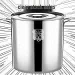 Eriti paks 304 roostevabast terasest pott kaanega &ndash; Suure mahutavusega kaubanduslik supp, soolalahus, &otilde;li ja hautise &auml;mber. Diameter 30 Height 40