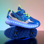 Rullkingad LED-valgustusega Laetavad kingad ratastega Rattakingad 29 sinine