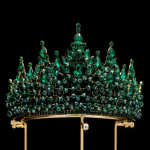 Barokk Kevadpunane Euroopa ja Ameerika Pruudikroon Tiara Kristallsinine Sulam Galvaniseeritud Pulma Juukseehted brown