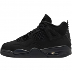 Air Jordan 4 Retro GS Black Cat 2025 Laste tossud Light-Graphite IB4171-010 36.5